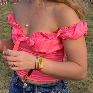 I Am Gia Pink Corset Top